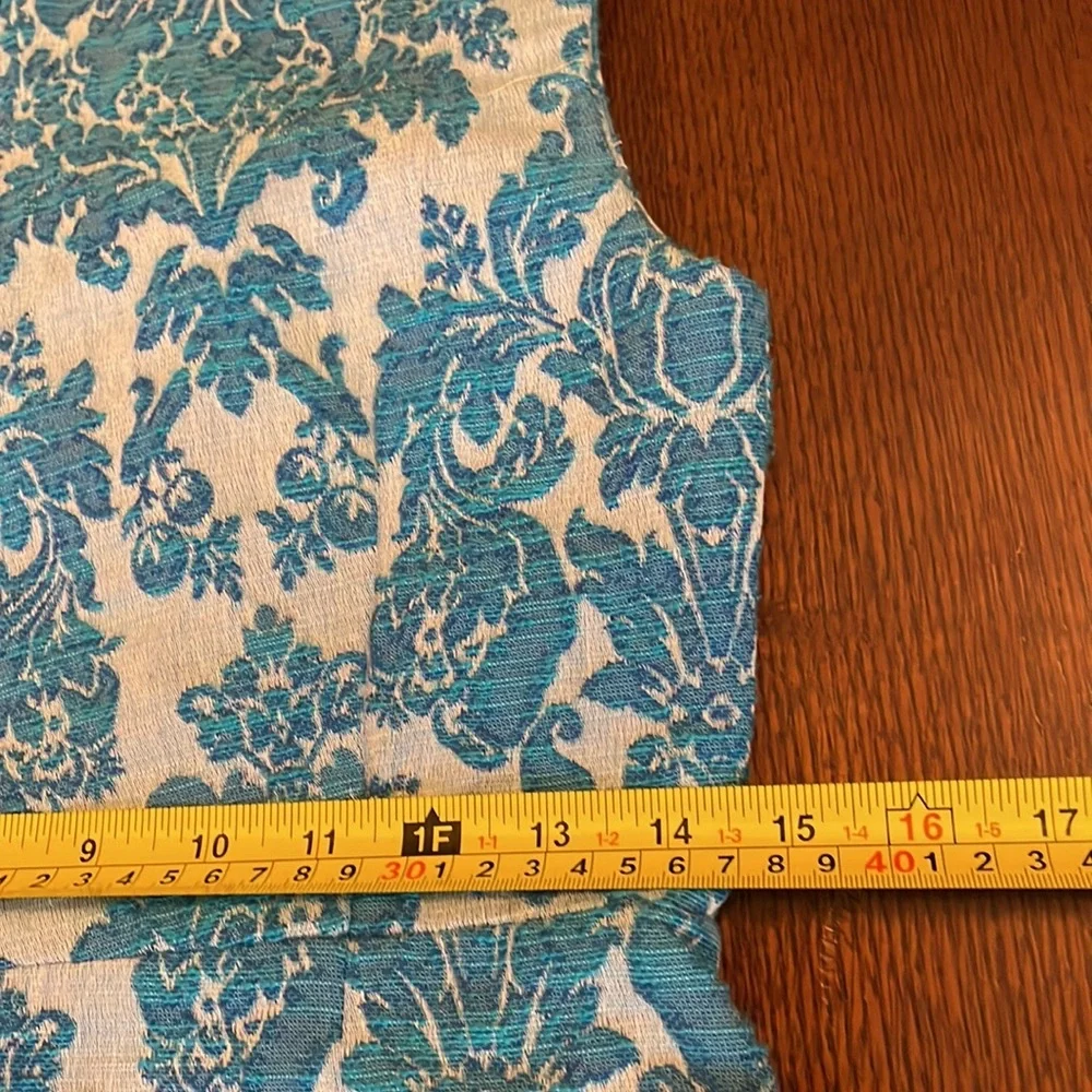 Tracy Reese dress. Tapestry Jacquard Brocade material. Size 6 Beautiful blue - Picture 10 of 11